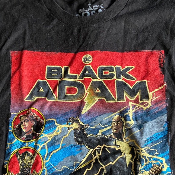 DC Comics Black Adam T-Shirt with Red and Blue Accents - Picture 3 of 4
